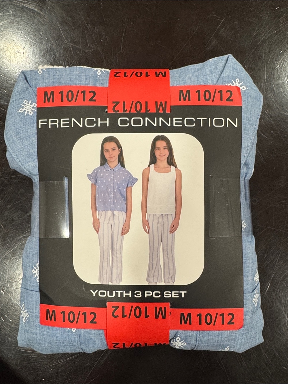 French Connection Youth 3-Piece Sleep Set in Light Blue